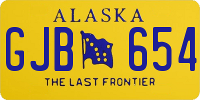 AK license plate GJB654