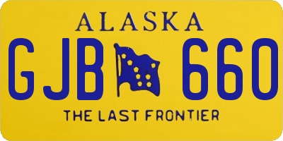 AK license plate GJB660