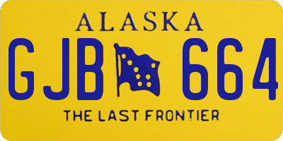 AK license plate GJB664