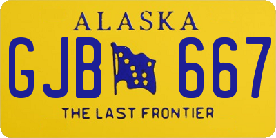 AK license plate GJB667