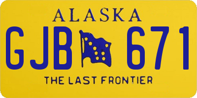 AK license plate GJB671
