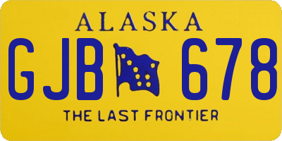 AK license plate GJB678