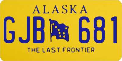 AK license plate GJB681