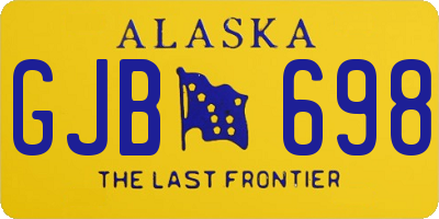 AK license plate GJB698