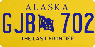AK license plate GJB702