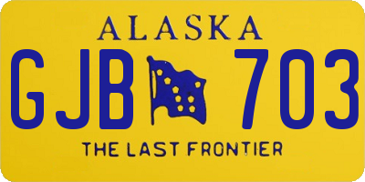 AK license plate GJB703