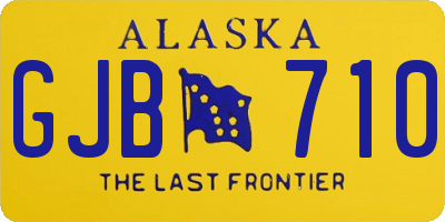 AK license plate GJB710