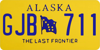 AK license plate GJB711