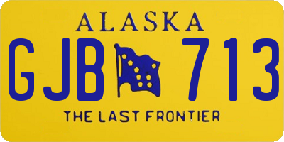 AK license plate GJB713