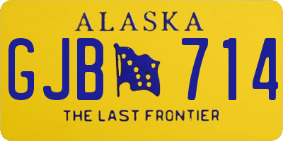 AK license plate GJB714