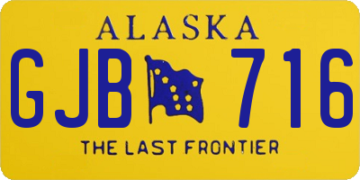 AK license plate GJB716