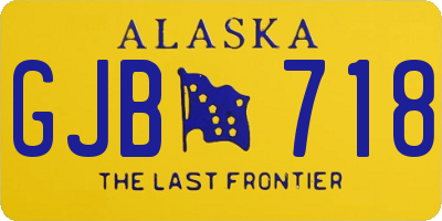 AK license plate GJB718