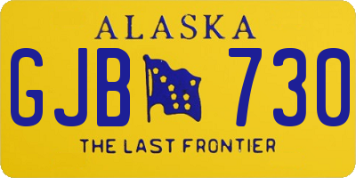 AK license plate GJB730