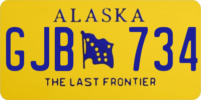 AK license plate GJB734