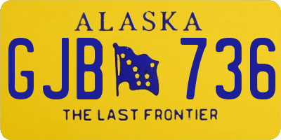 AK license plate GJB736