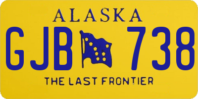 AK license plate GJB738