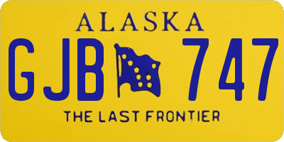AK license plate GJB747