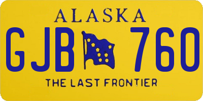 AK license plate GJB760