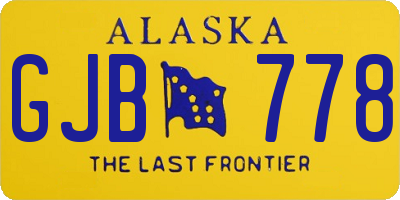 AK license plate GJB778