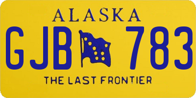 AK license plate GJB783