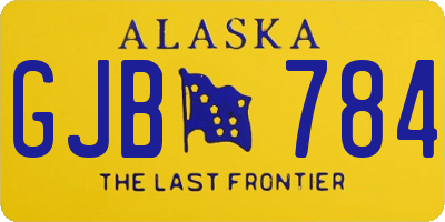 AK license plate GJB784