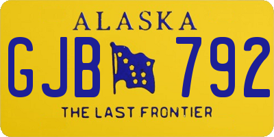 AK license plate GJB792