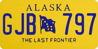 AK license plate GJB797