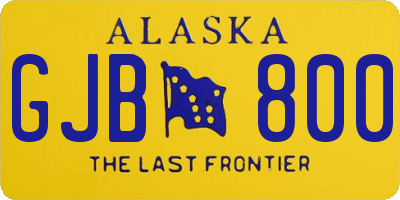 AK license plate GJB800