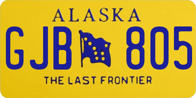 AK license plate GJB805