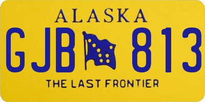 AK license plate GJB813