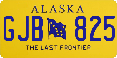 AK license plate GJB825