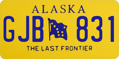 AK license plate GJB831