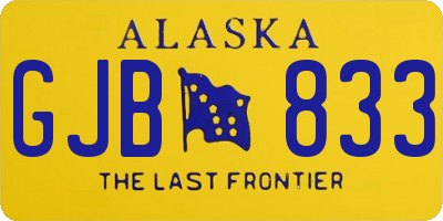 AK license plate GJB833