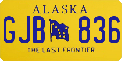 AK license plate GJB836