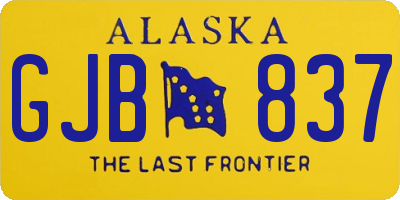 AK license plate GJB837