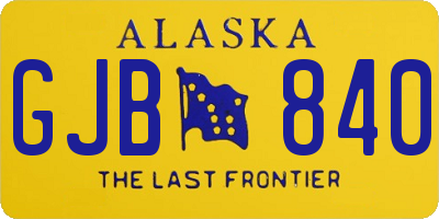 AK license plate GJB840