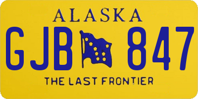AK license plate GJB847