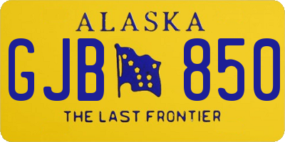 AK license plate GJB850