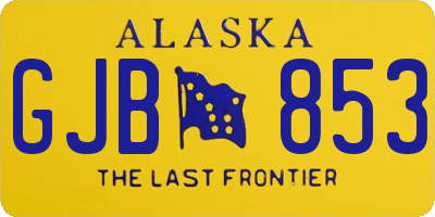 AK license plate GJB853