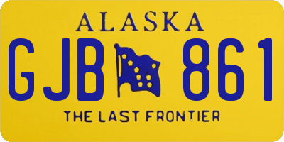 AK license plate GJB861
