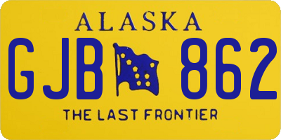 AK license plate GJB862