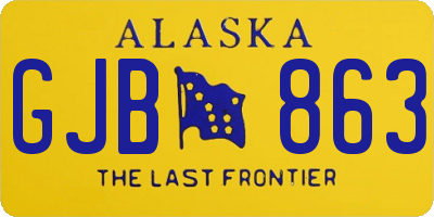 AK license plate GJB863