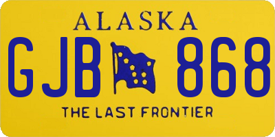 AK license plate GJB868