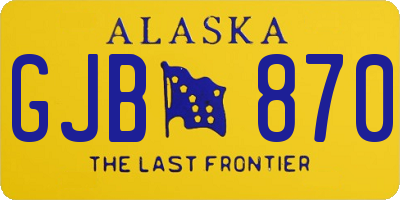 AK license plate GJB870