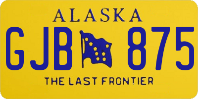 AK license plate GJB875