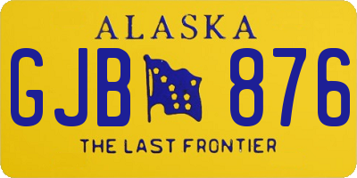 AK license plate GJB876