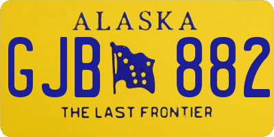 AK license plate GJB882