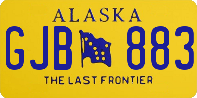 AK license plate GJB883