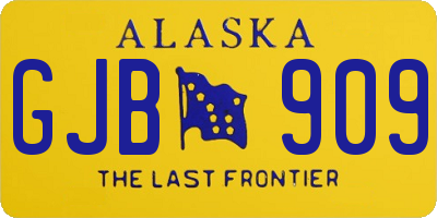 AK license plate GJB909
