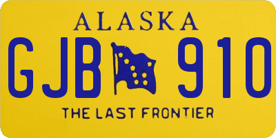 AK license plate GJB910